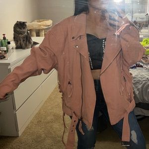 Cute oversized pink jacket